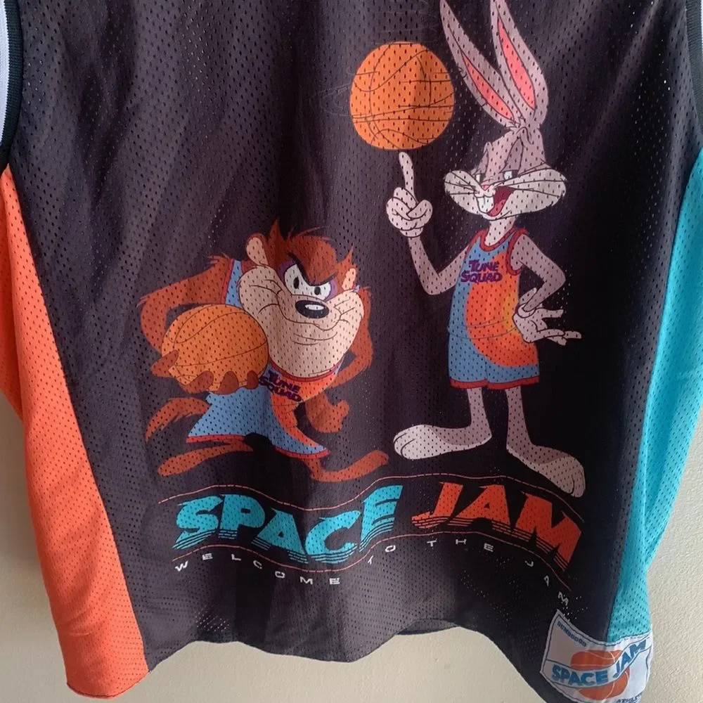 SPACE JAM Tune Squad sz medium REVERSIBLE Mesh jersey Basketball LOONEY TUNES